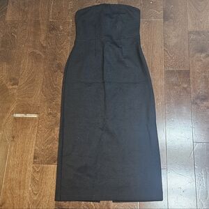 Everlane Classic Black Strapless Dress Midi Size Small